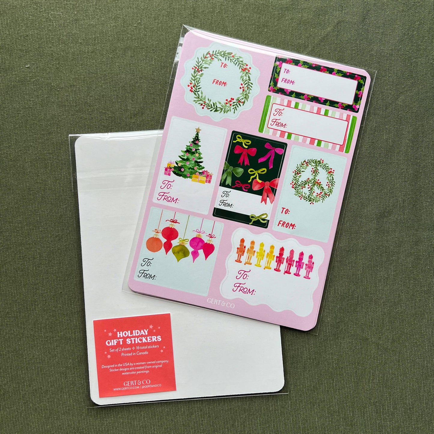 Holiday Gift Tag Sticker Sheet | Christmas Gift Tag Sticker