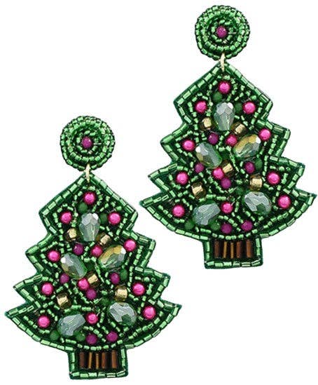 Green Beaded Christmas Tree