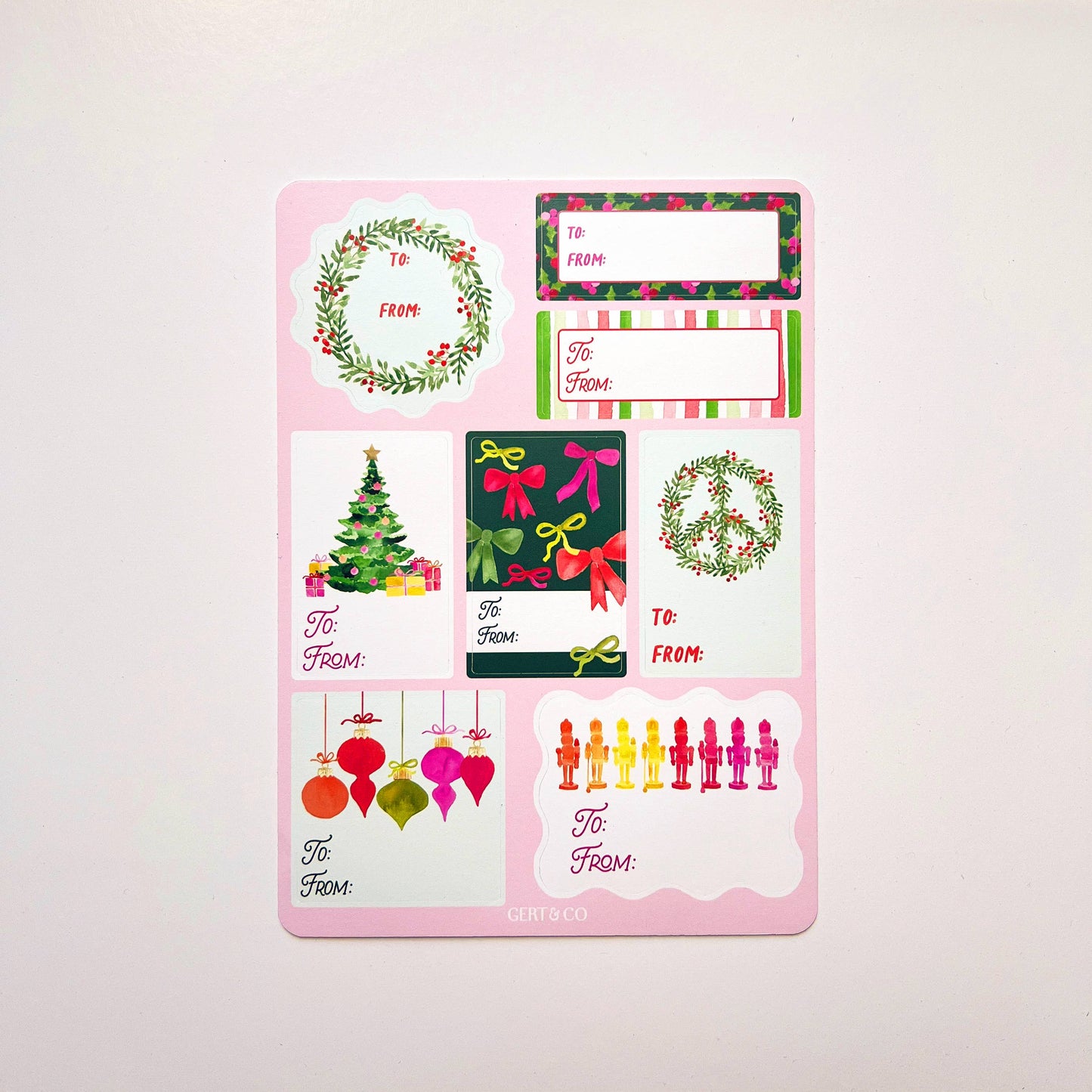 Holiday Gift Tag Sticker Sheet | Christmas Gift Tag Sticker