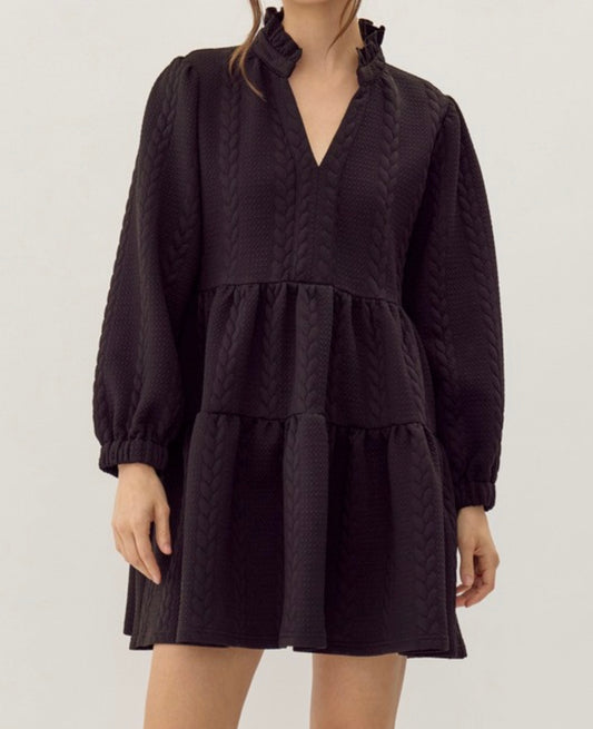 Quilted Long Sleeve Dress