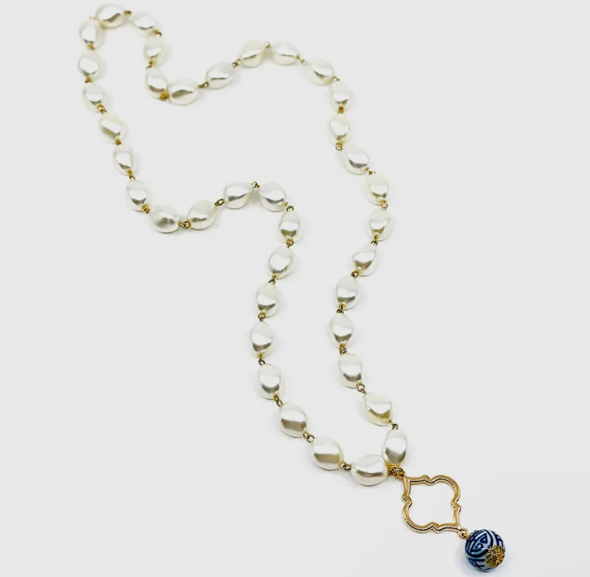 Long China Blue Necklace