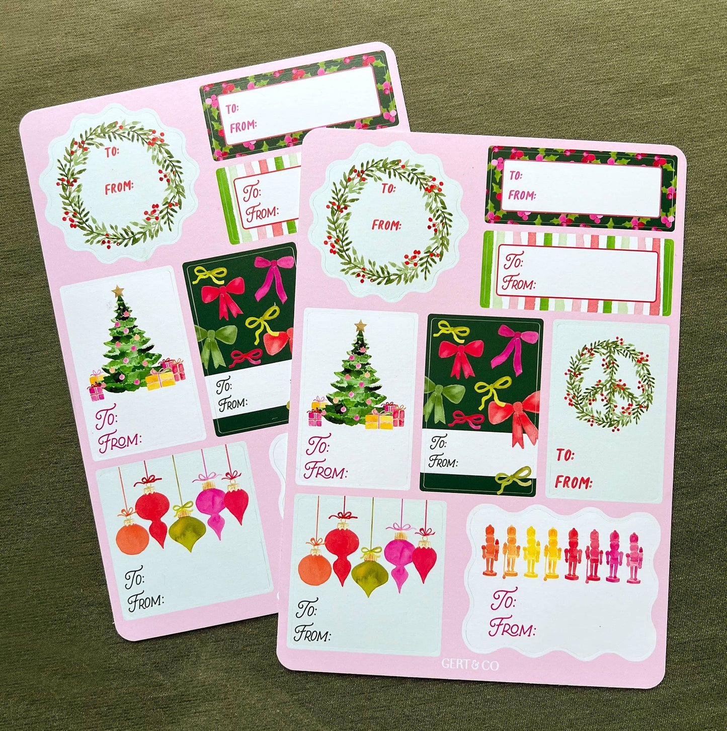 Holiday Gift Tag Sticker Sheet | Christmas Gift Tag Sticker