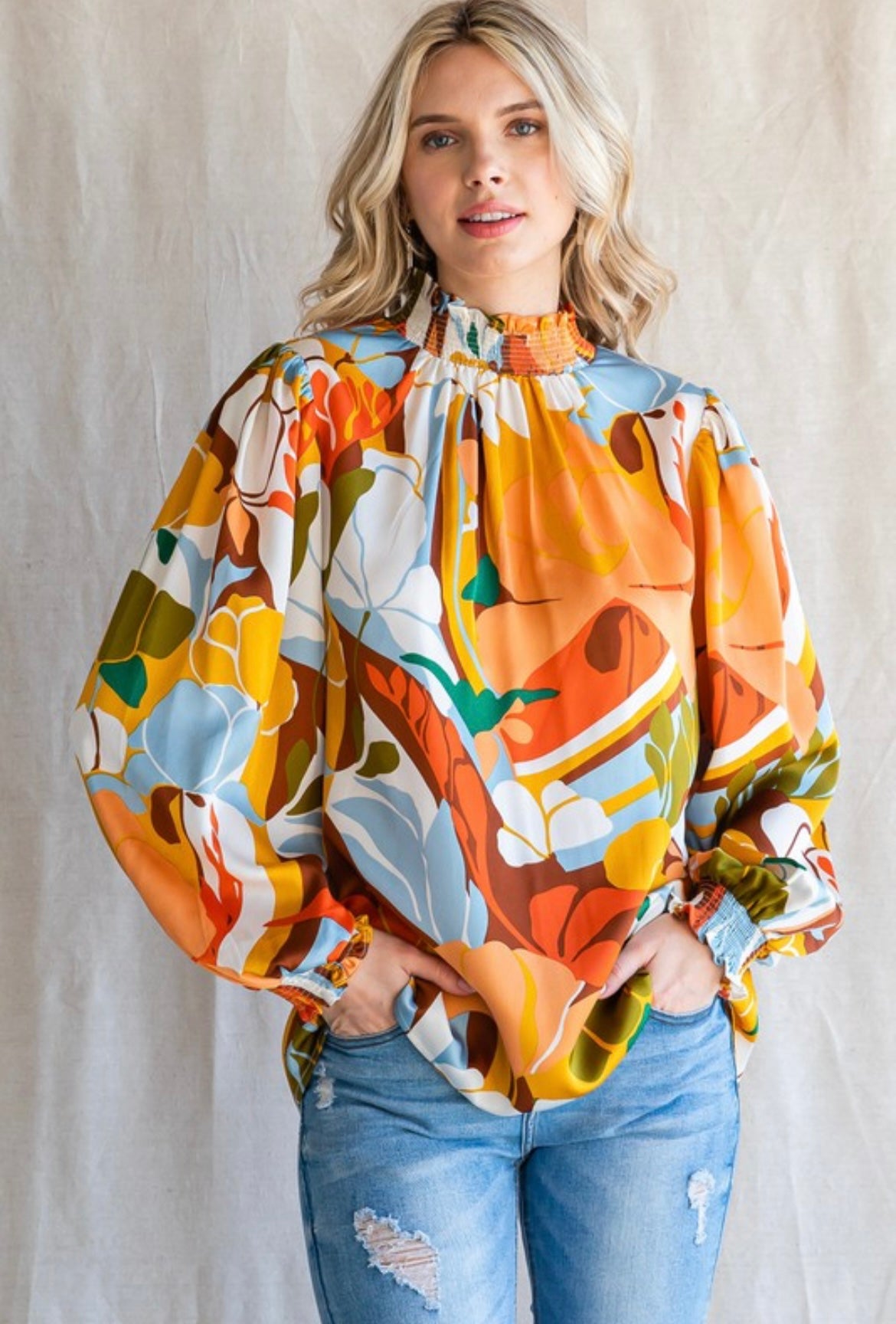 Floral Abstract Top