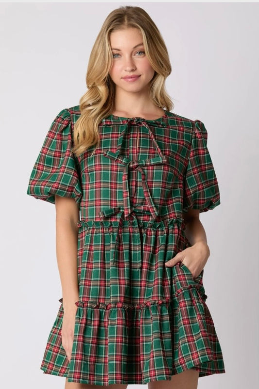 Plaid Bow Dress