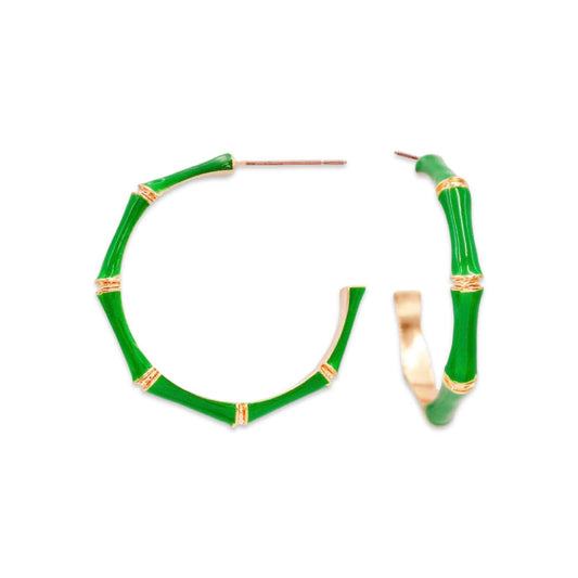 Green Bamboo Hoop | Gameday Hoop | Custom Hoop