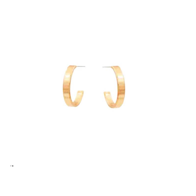 Flat Small Gold Hoop | Classic Gold Hoop