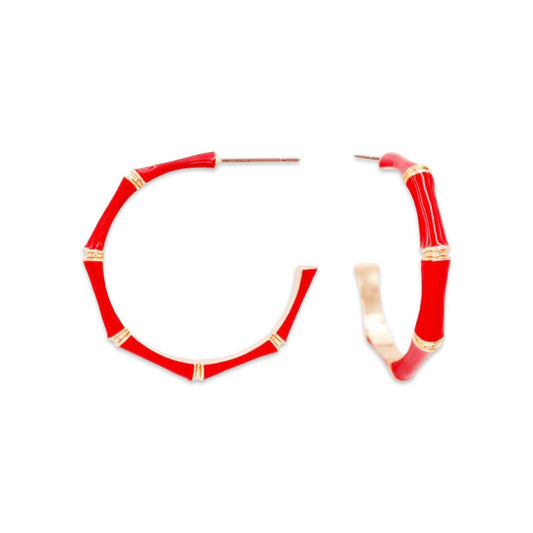 Red Bamboo Hoop | Gameday Hoop | Custom Hoop