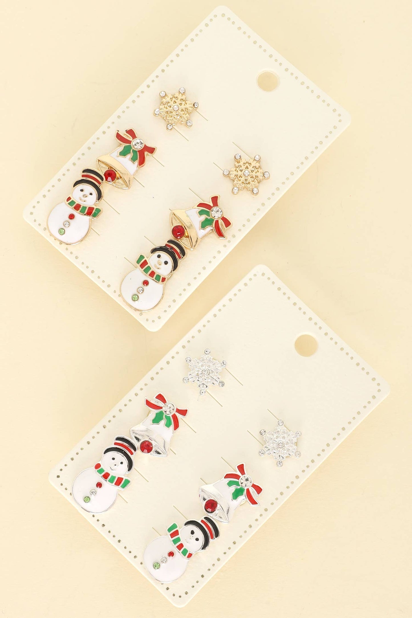 3-Pack Christmas Themed Epoxy Post Earrings