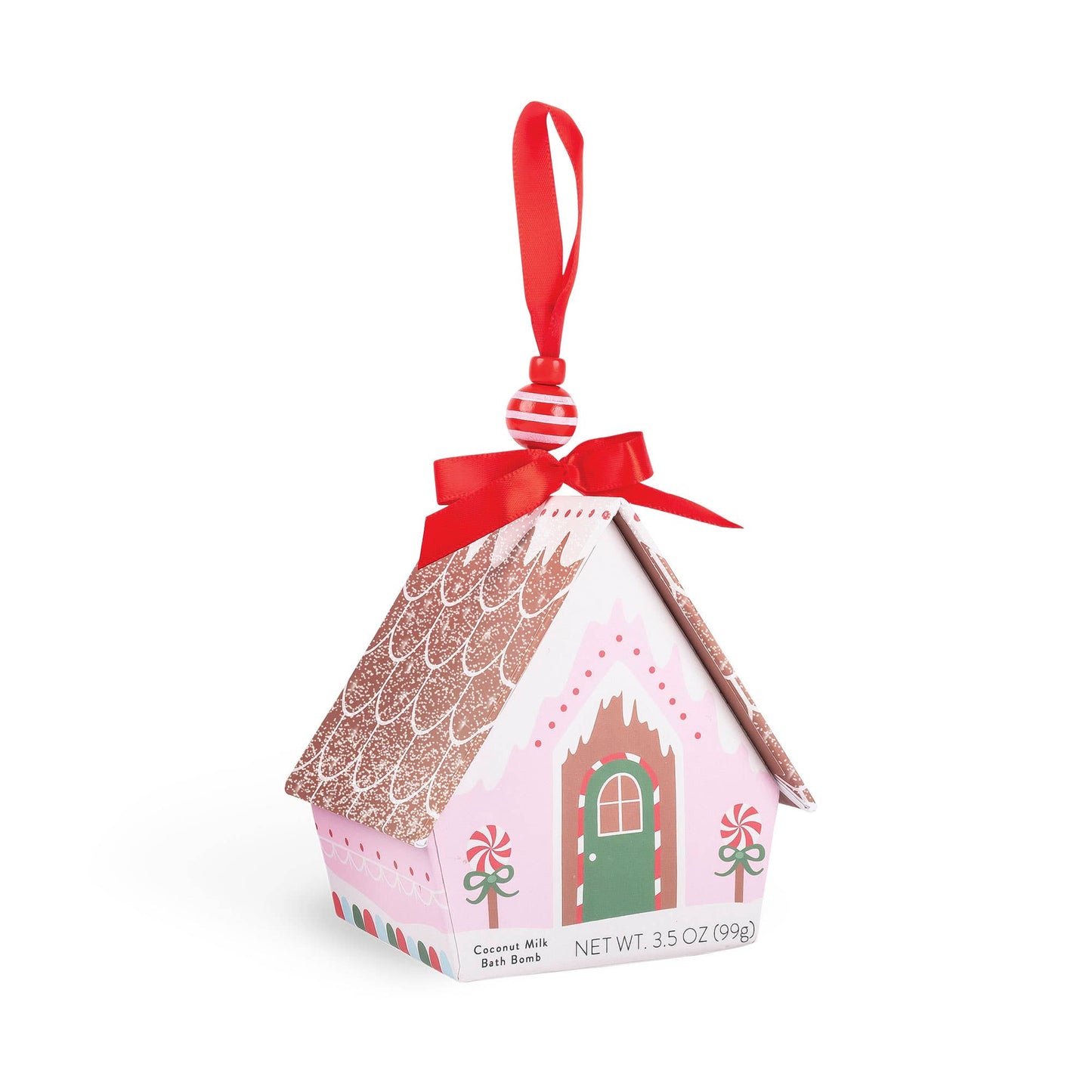 Bath Bomb Christmas Ornament House - Pink