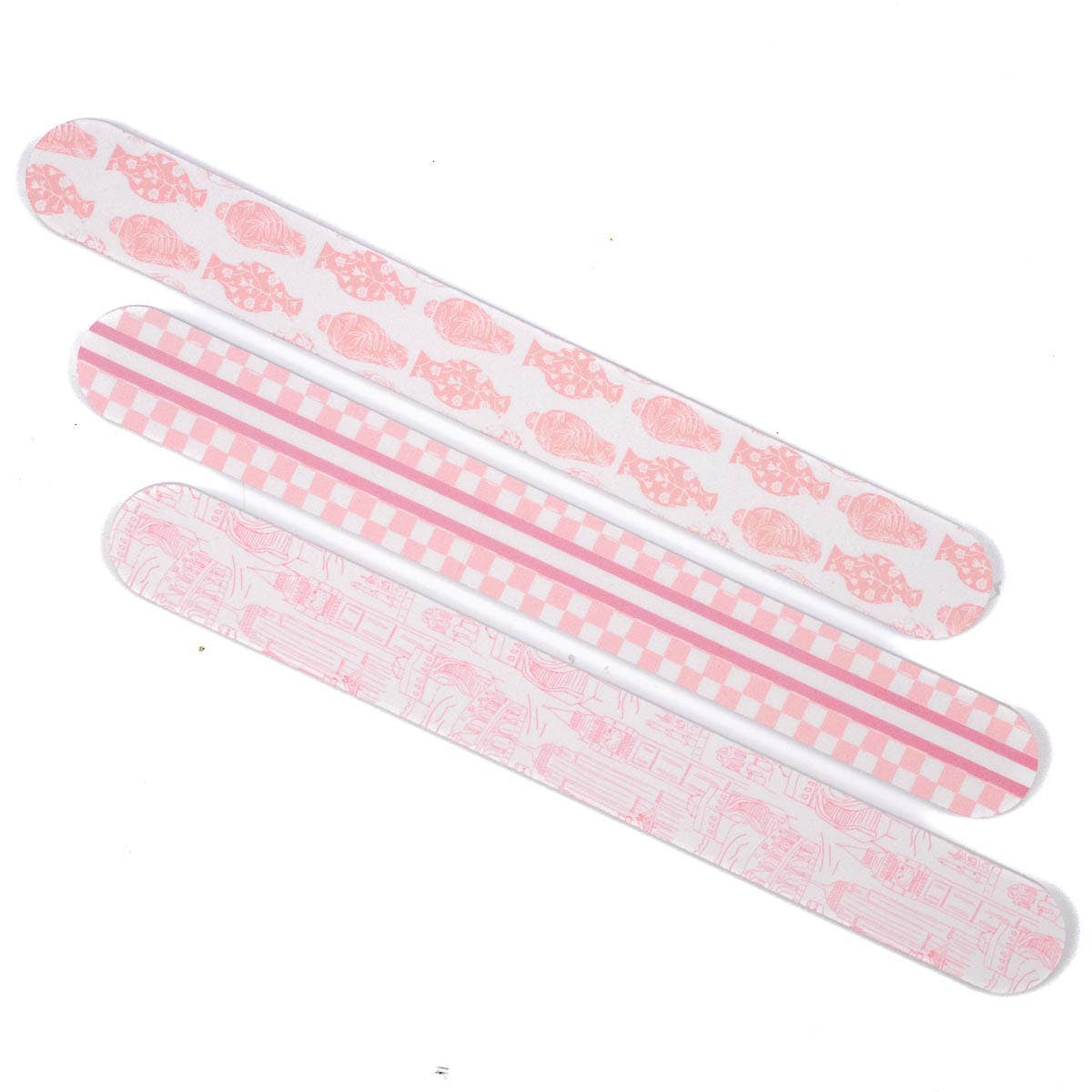 World of Wonder Nail Files  Pink/White   7x1x.16